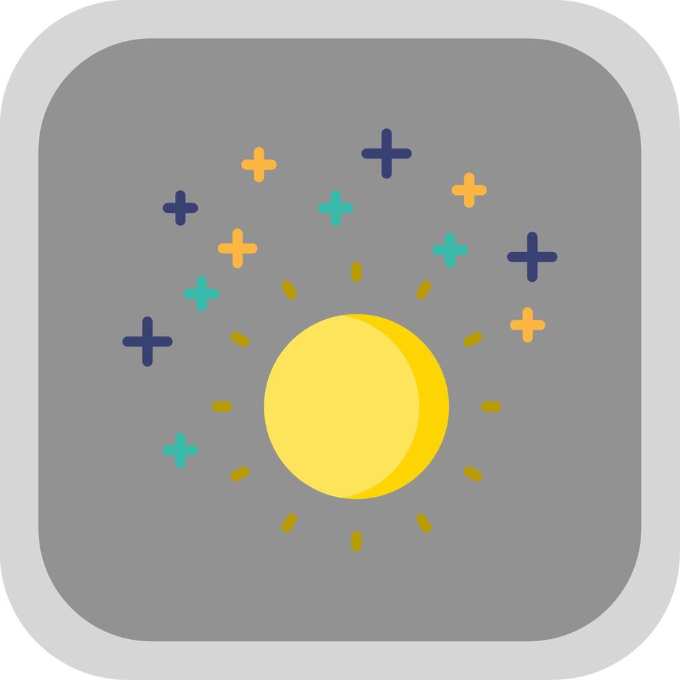 Ultraviolet Flat round corner Icon Design vector