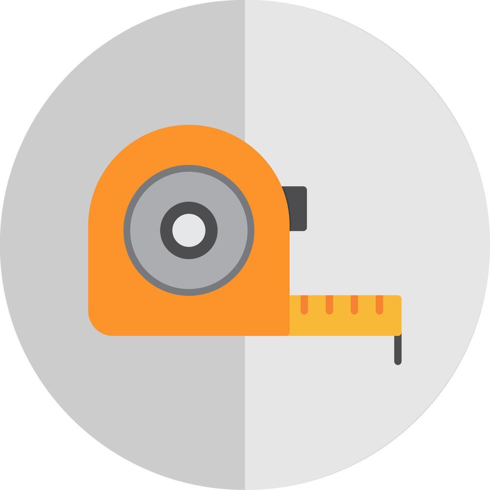 Measure Tape Flat Scale Icon Design vector