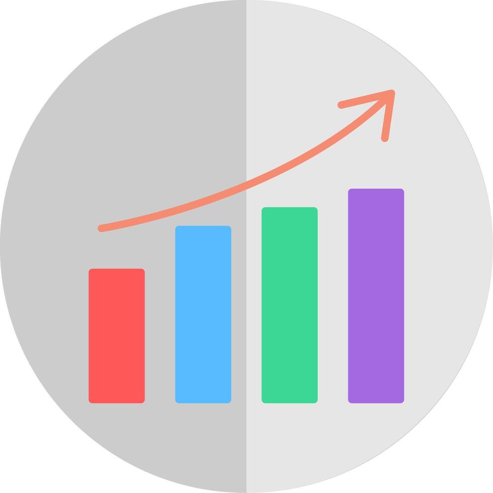Growth Flat Scale Icon Design vector