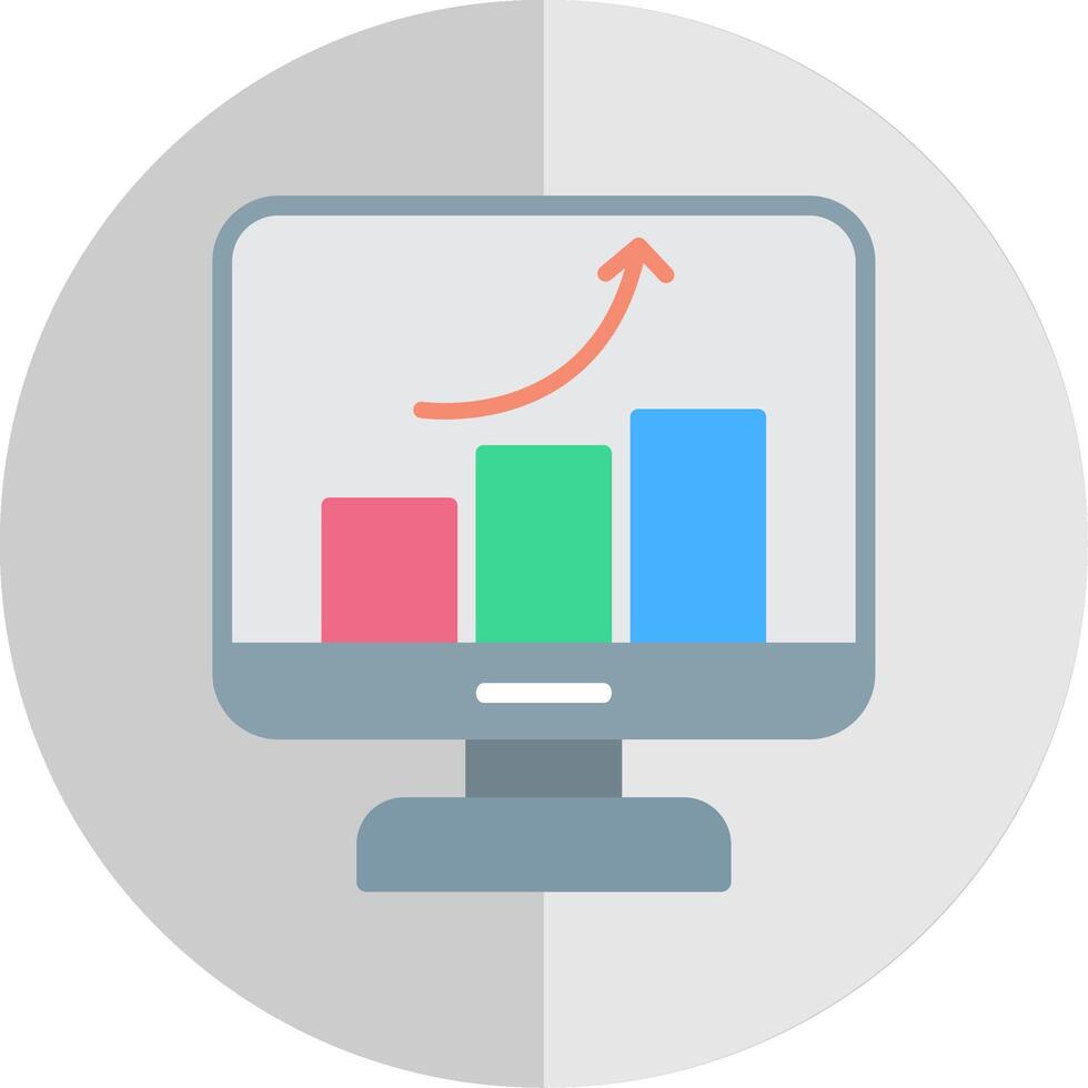Improvement Flat Scale Icon Design vector