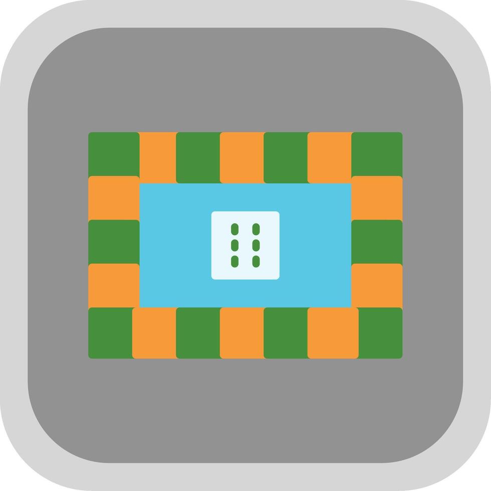 Board Games Flat round corner Icon Design vector