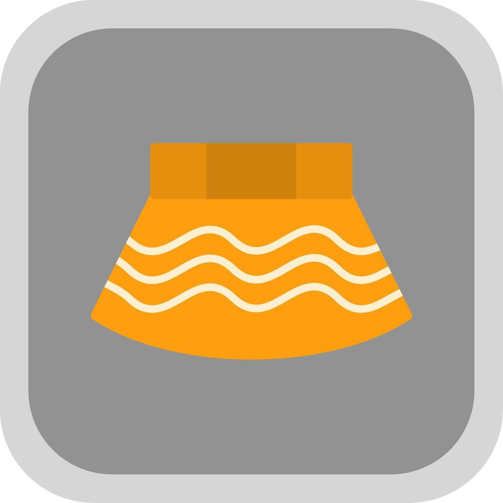 Skirt Flat round corner Icon Design vector