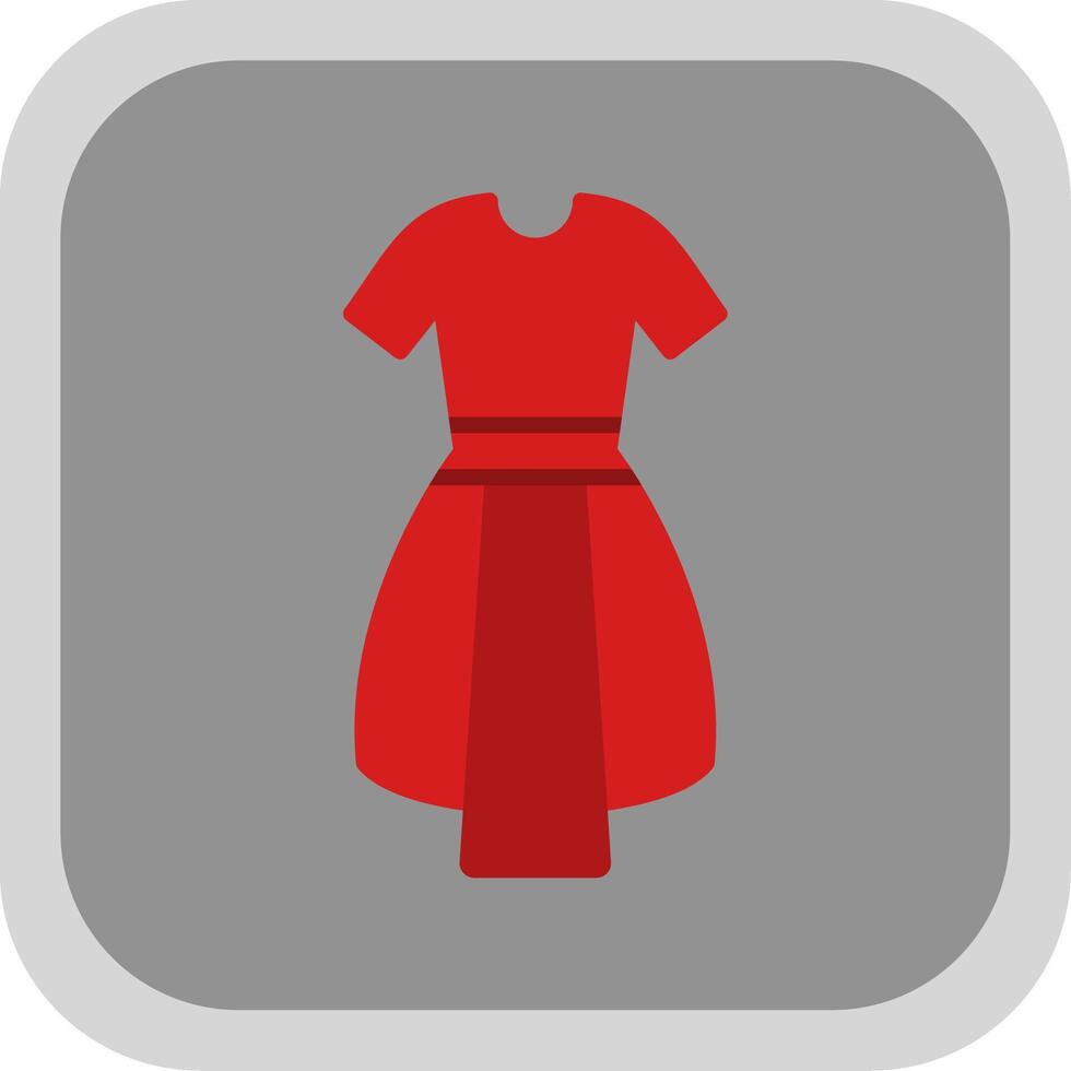Dress Flat round corner Icon Design vector