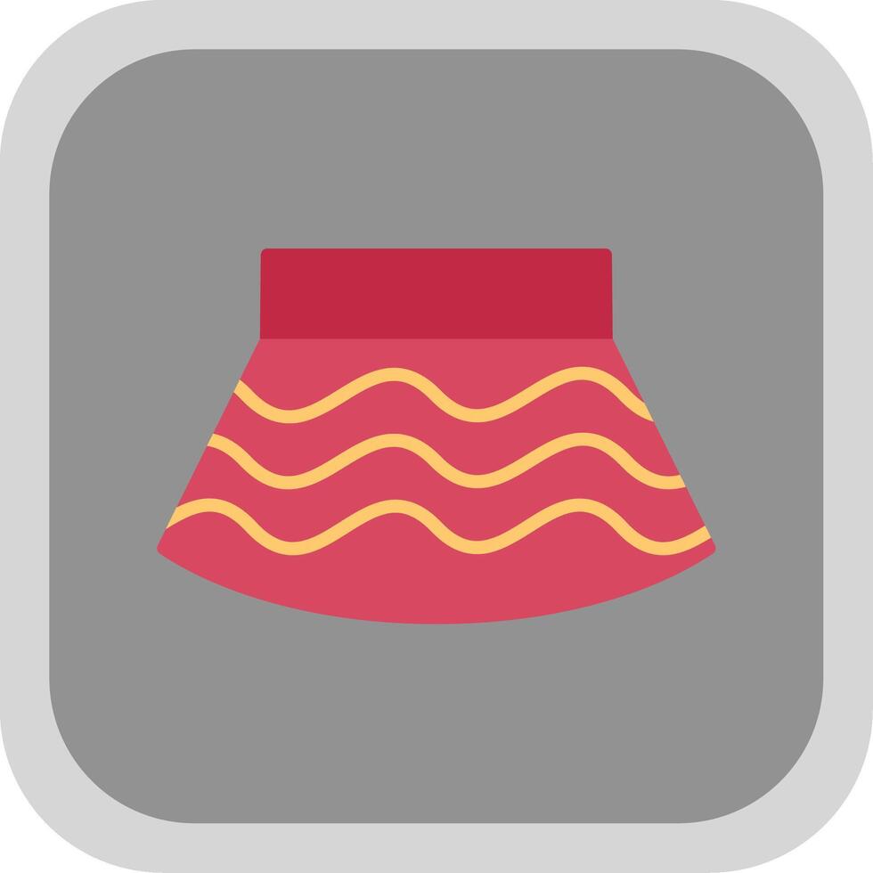 Skirt Flat round corner Icon Design vector