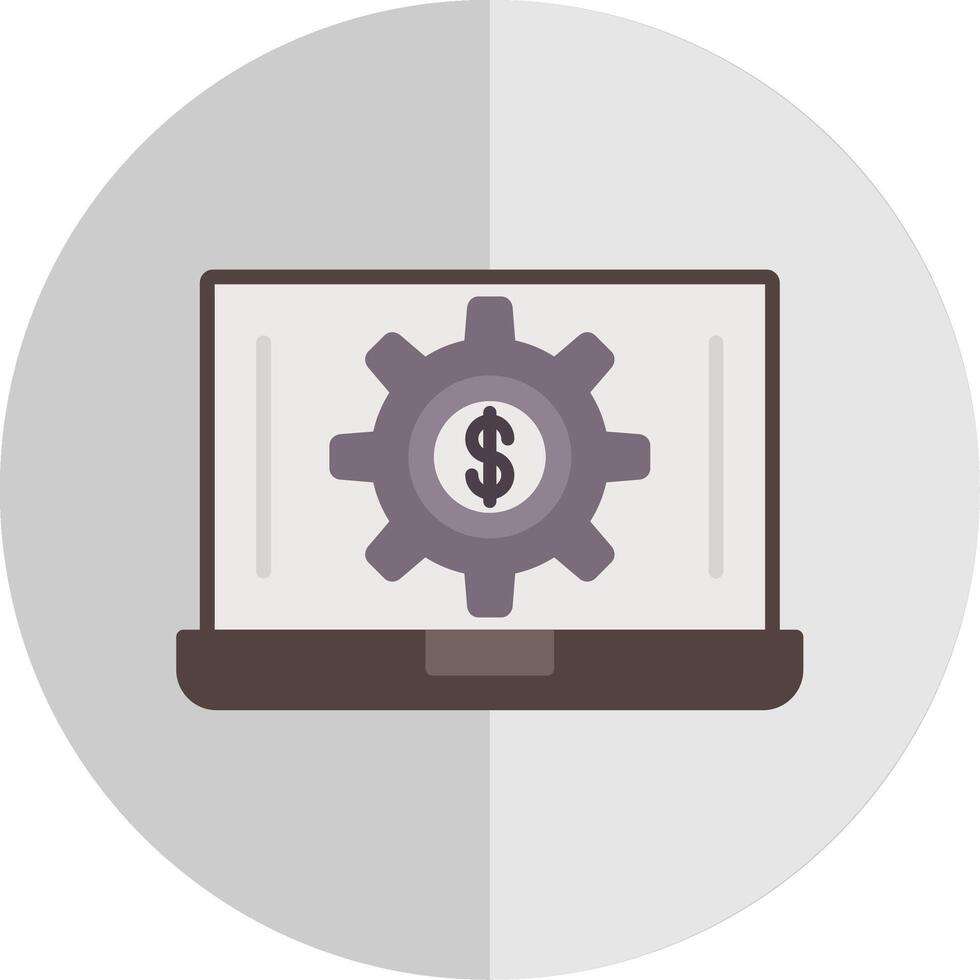 Laptop Money Flat Scale Icon Design vector