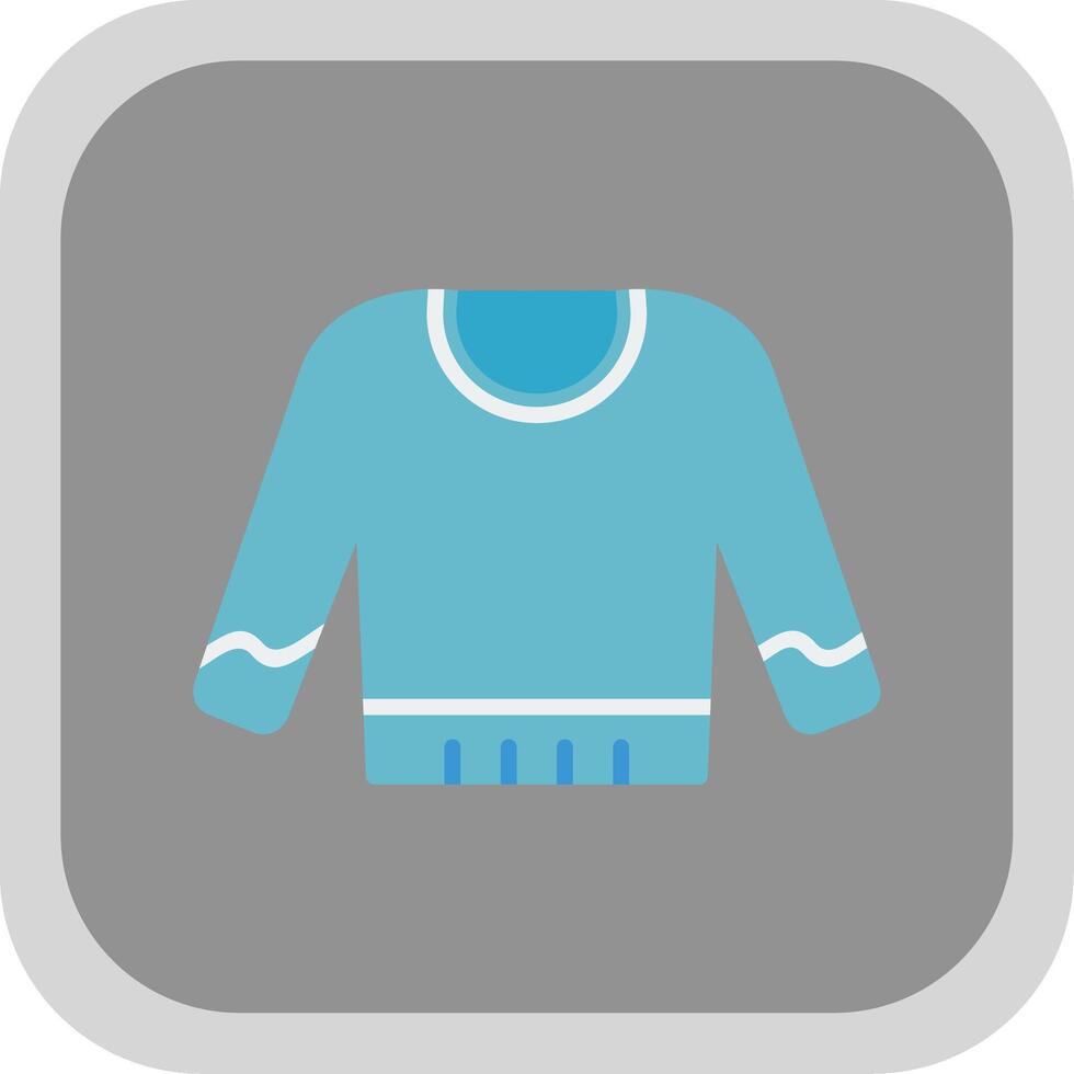 Jumper Flat round corner Icon Design vector