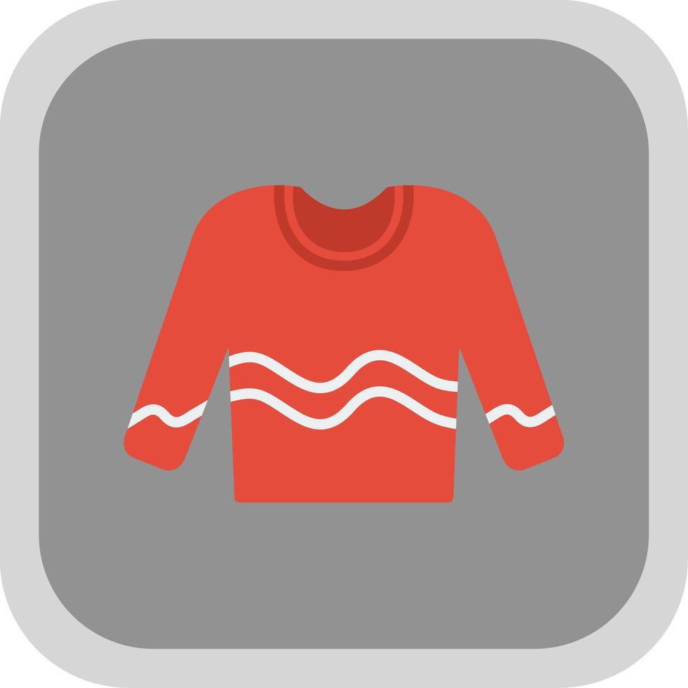 Jumper Flat round corner Icon Design vector