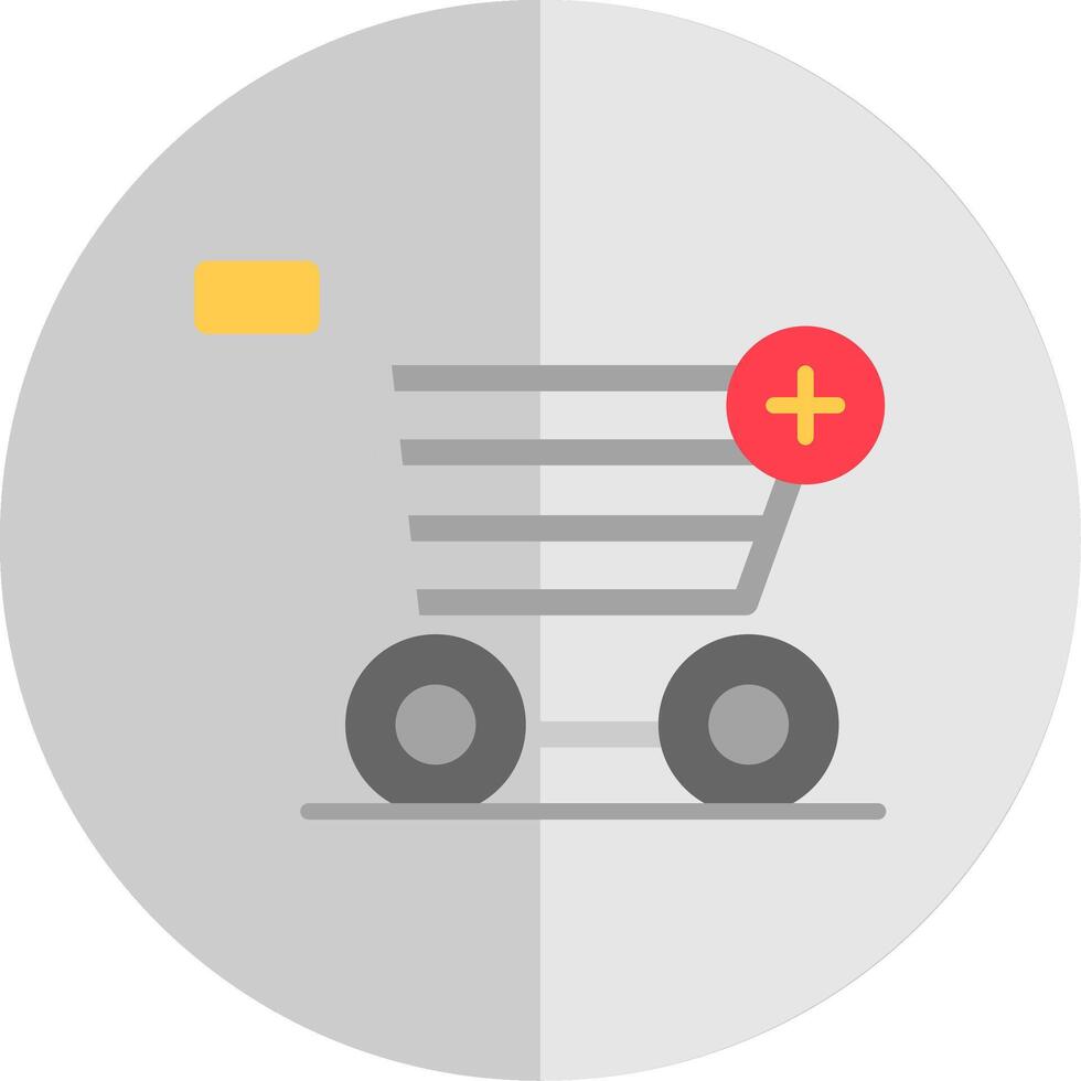 Add to Cart Flat Scale Icon Design vector