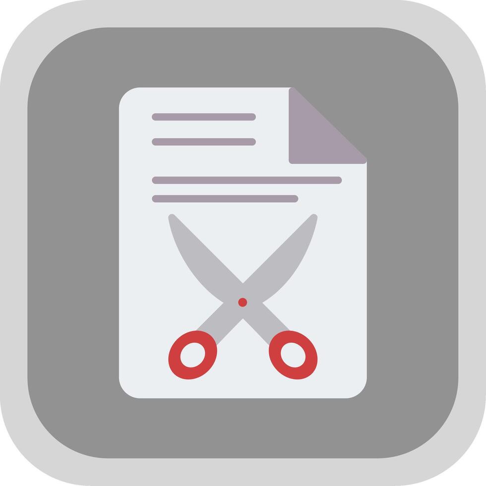 Document Flat round corner Icon Design vector