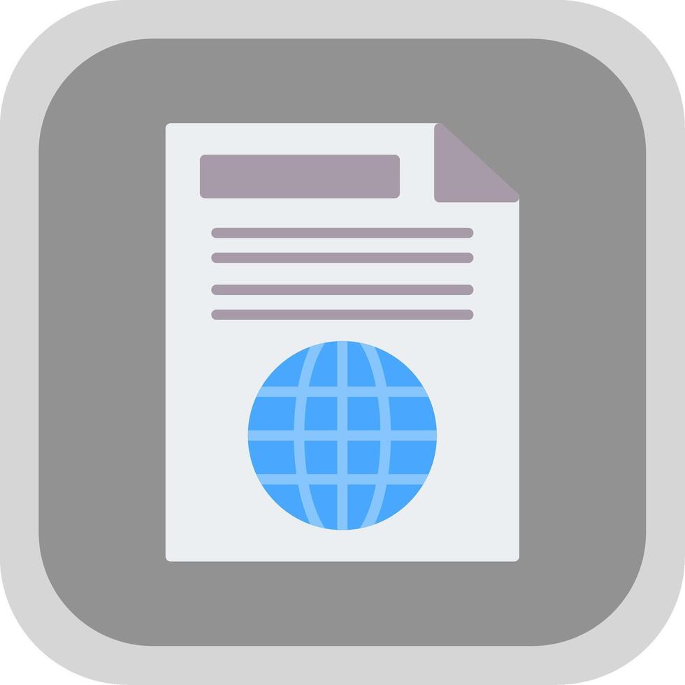 Document Flat round corner Icon Design vector