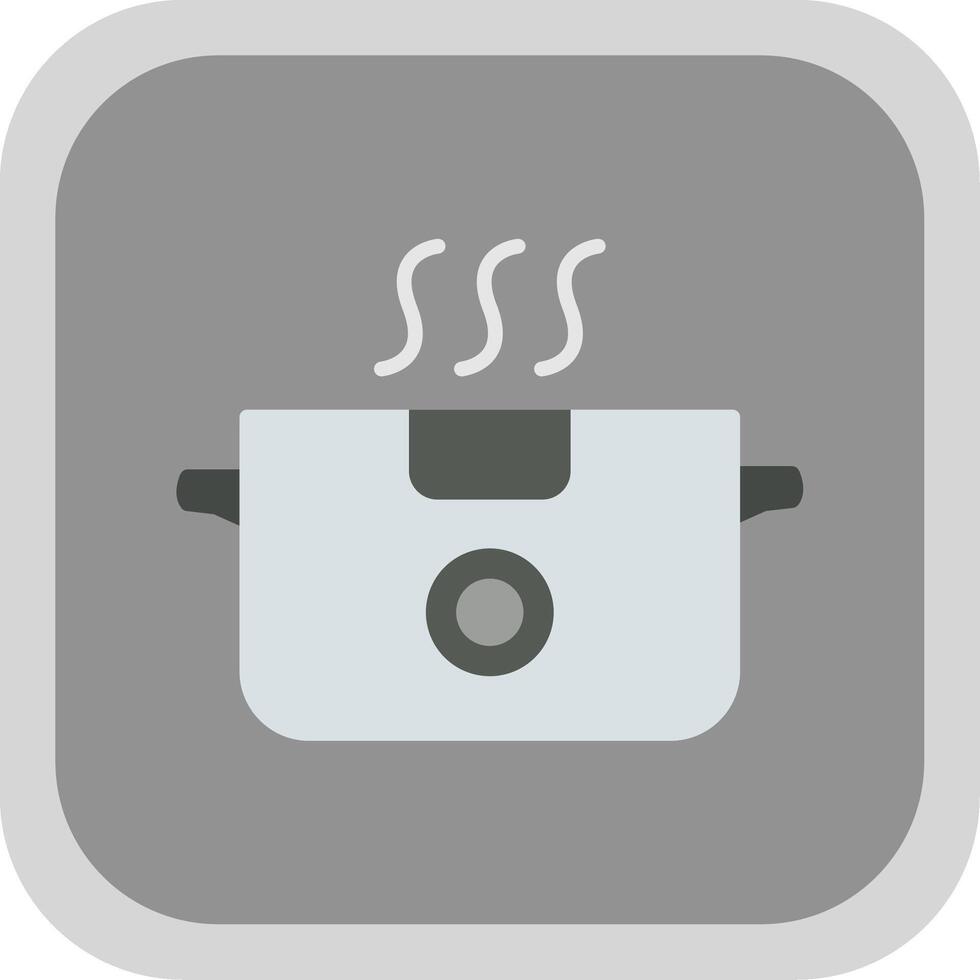 Boiling Flat round corner Icon Design vector