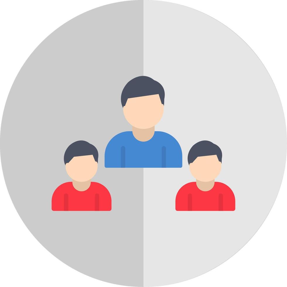 Busines Leader Flat Scale Icon Design vector