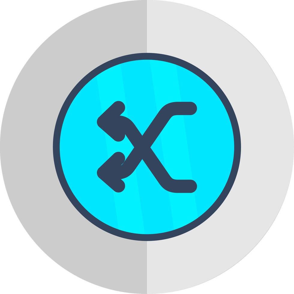 Shuffle Flat Scale Icon Design vector