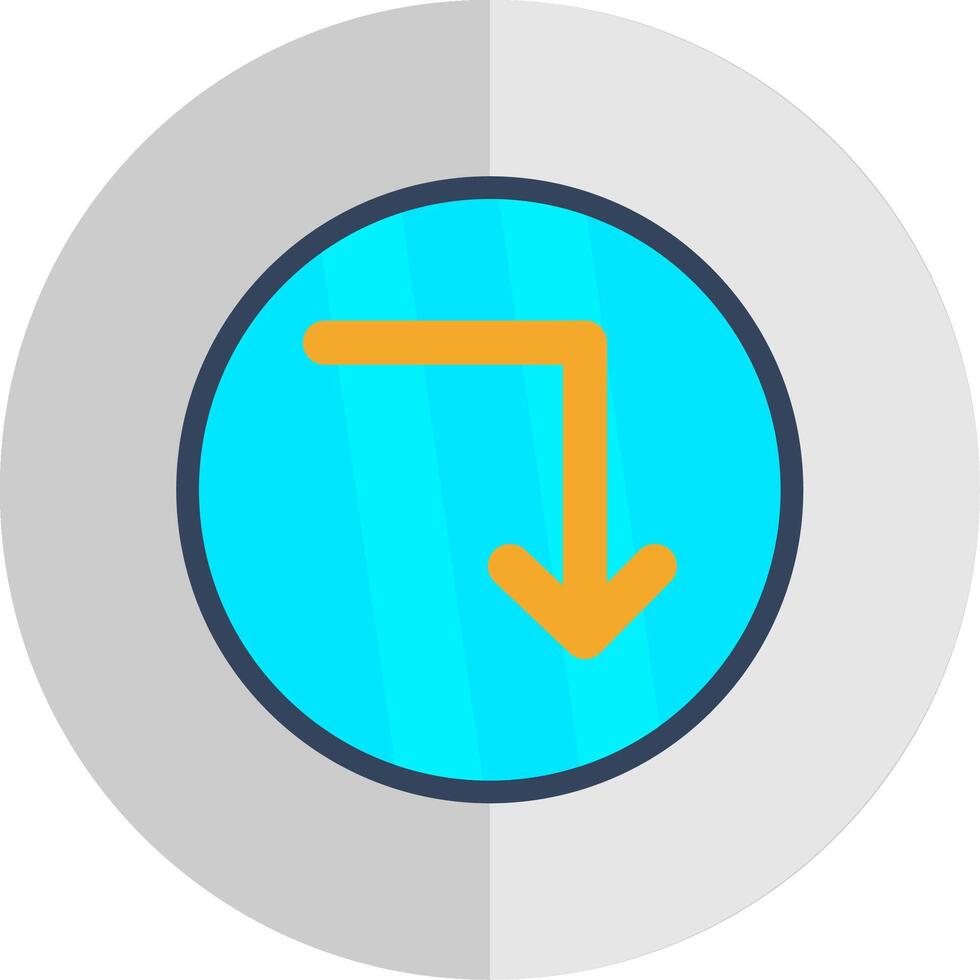 Turn Down Flat Scale Icon Design vector