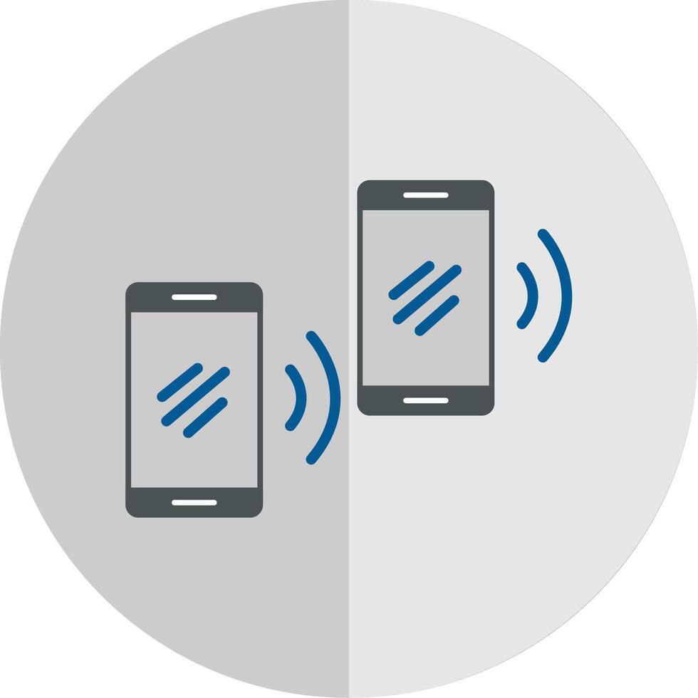 Mobile Sync Flat Scale Icon Design vector