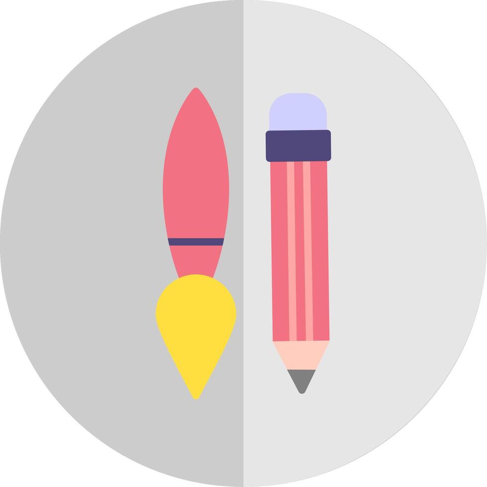 Writing Tool Flat Scale Icon Design vector