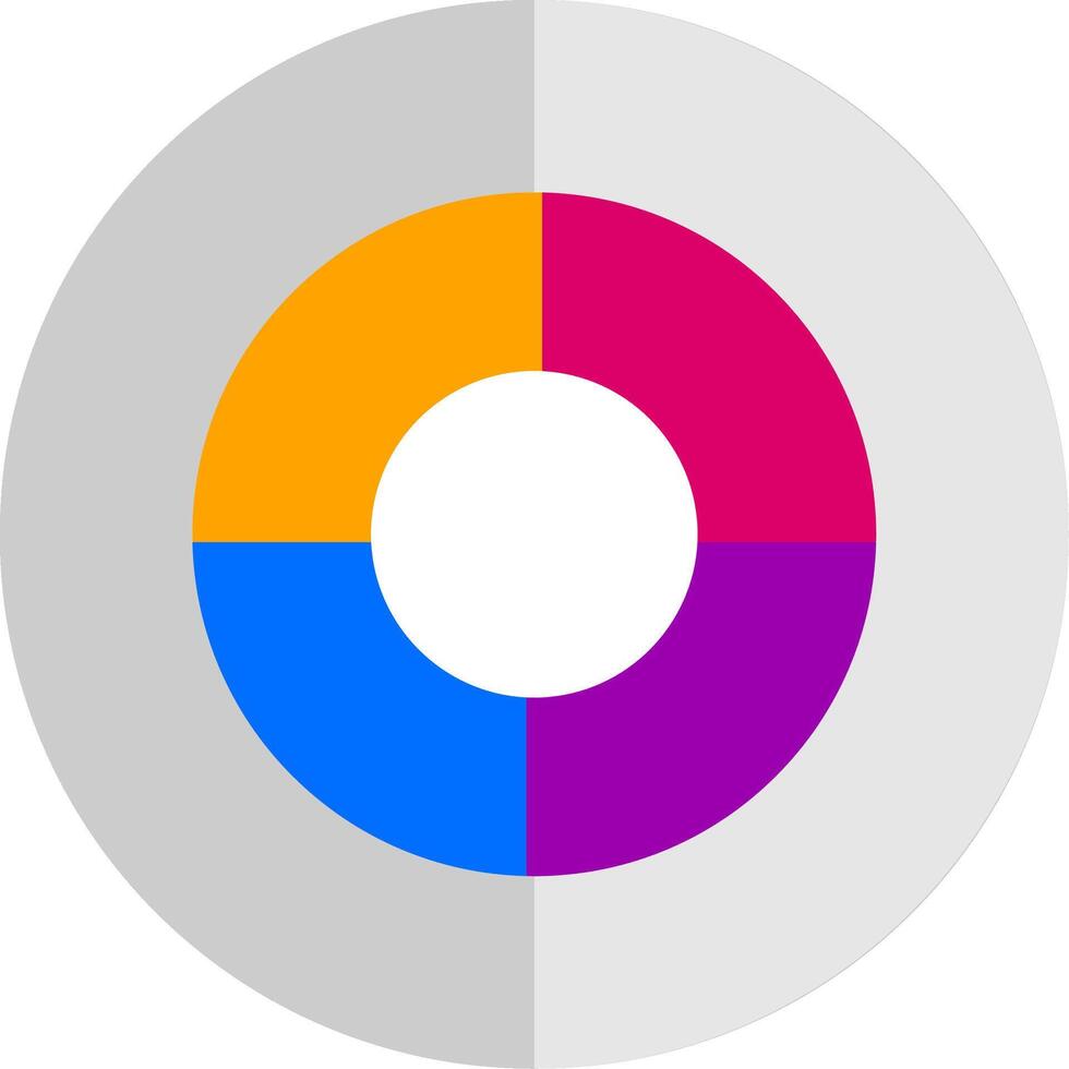 Color Wheel Flat Scale Icon Design vector