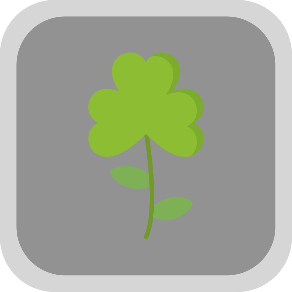 Clover Flat round corner Icon Design vector