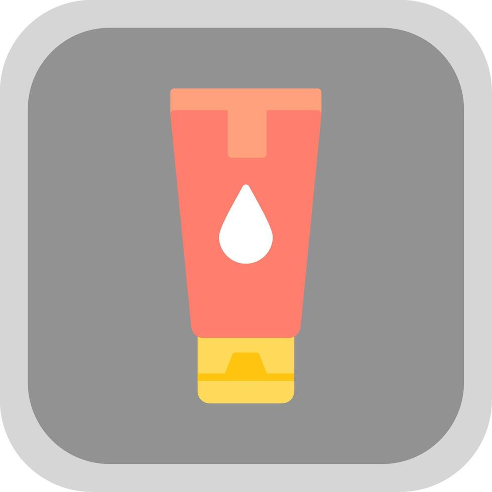 Hand Cream Flat round corner Icon Design vector