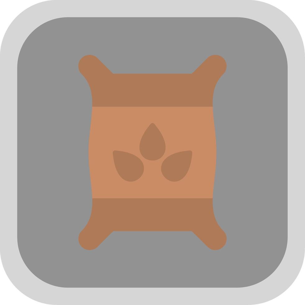 Seed Bag Flat round corner Icon Design vector