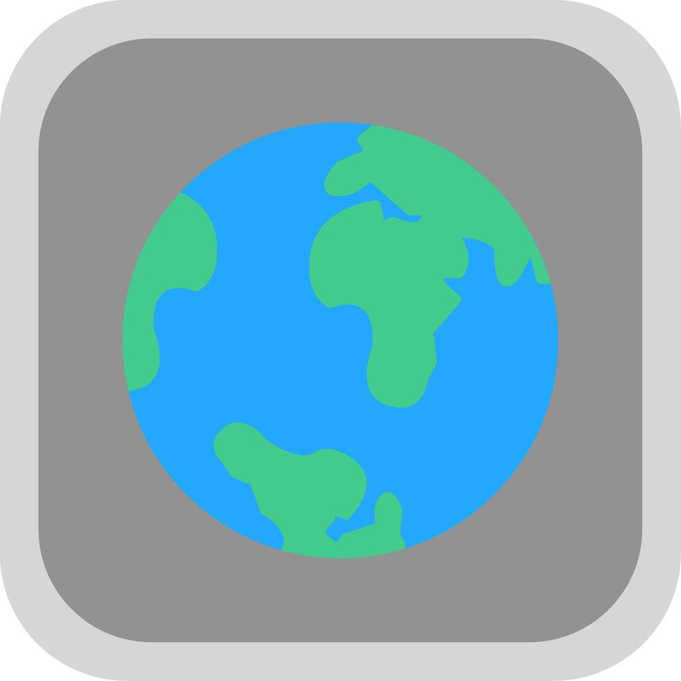 World Flat round corner Icon Design vector