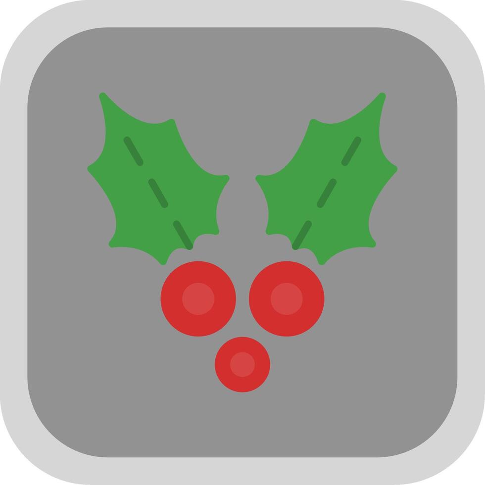 Holly Flat round corner Icon Design vector