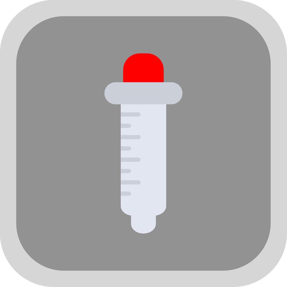Pipette Flat round corner Icon Design vector