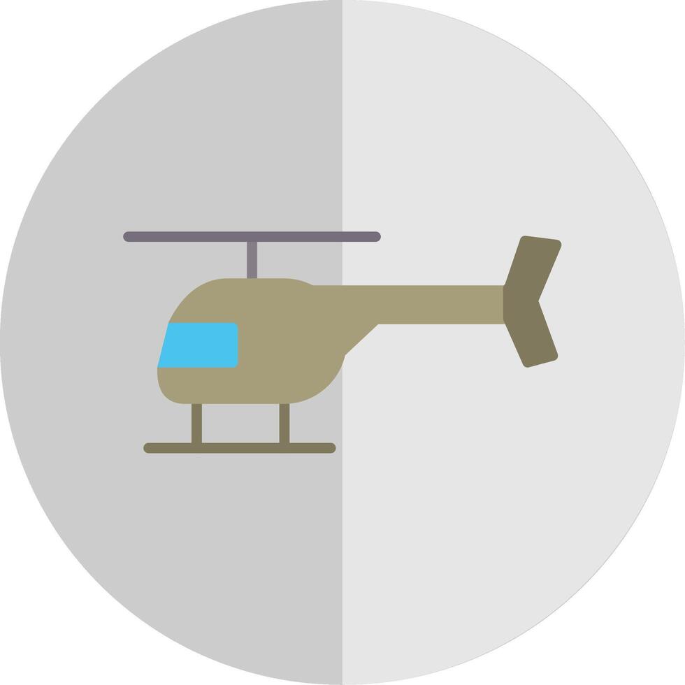 Helicopter Flat Scale Icon Design vector