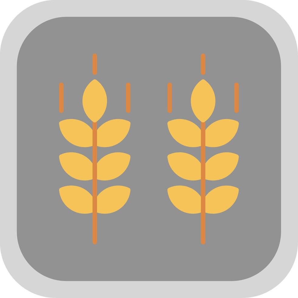 Wheat Flat round corner Icon Design vector