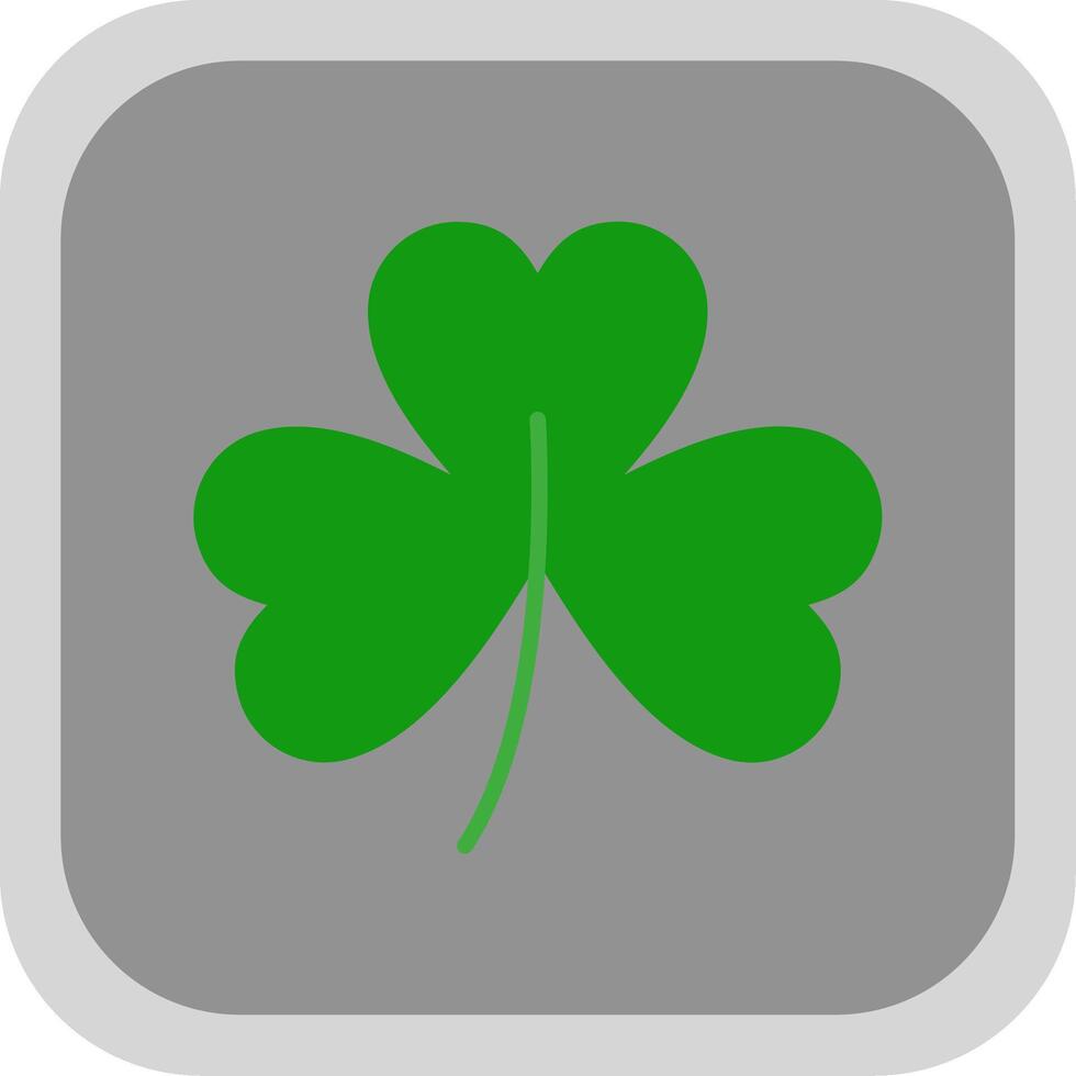 Clover Flat round corner Icon Design vector