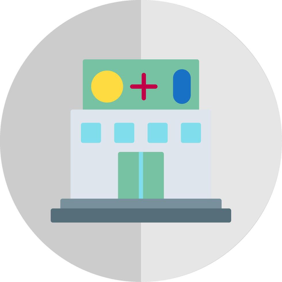 farmacia plano escala icono diseño vector