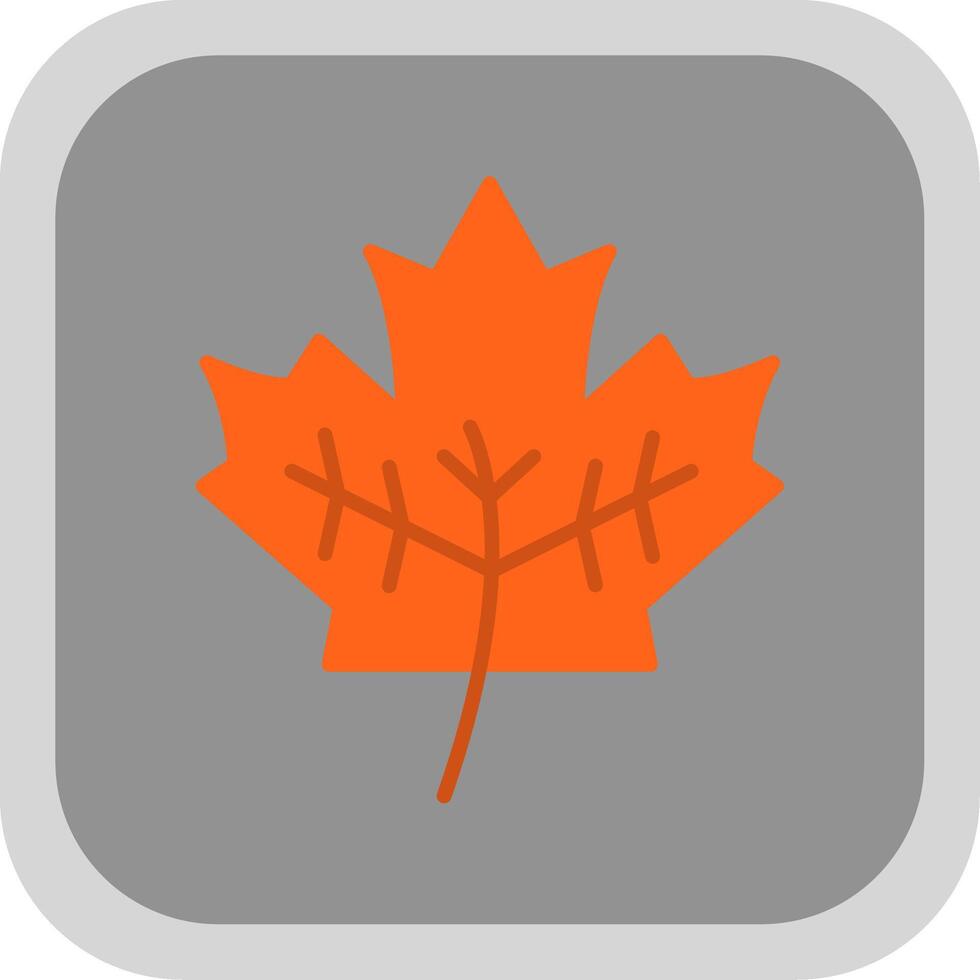 Leaf Flat round corner Icon Design vector