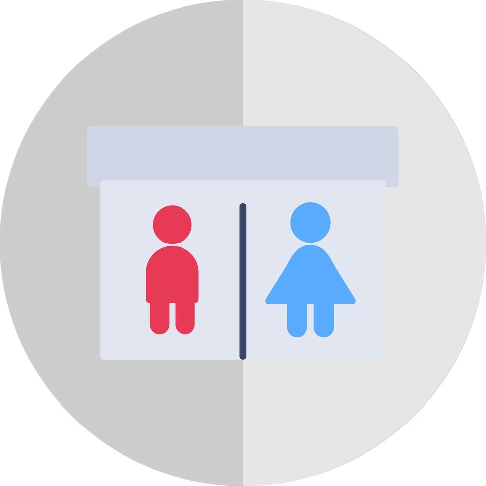Public Toilet Flat Scale Icon Design vector