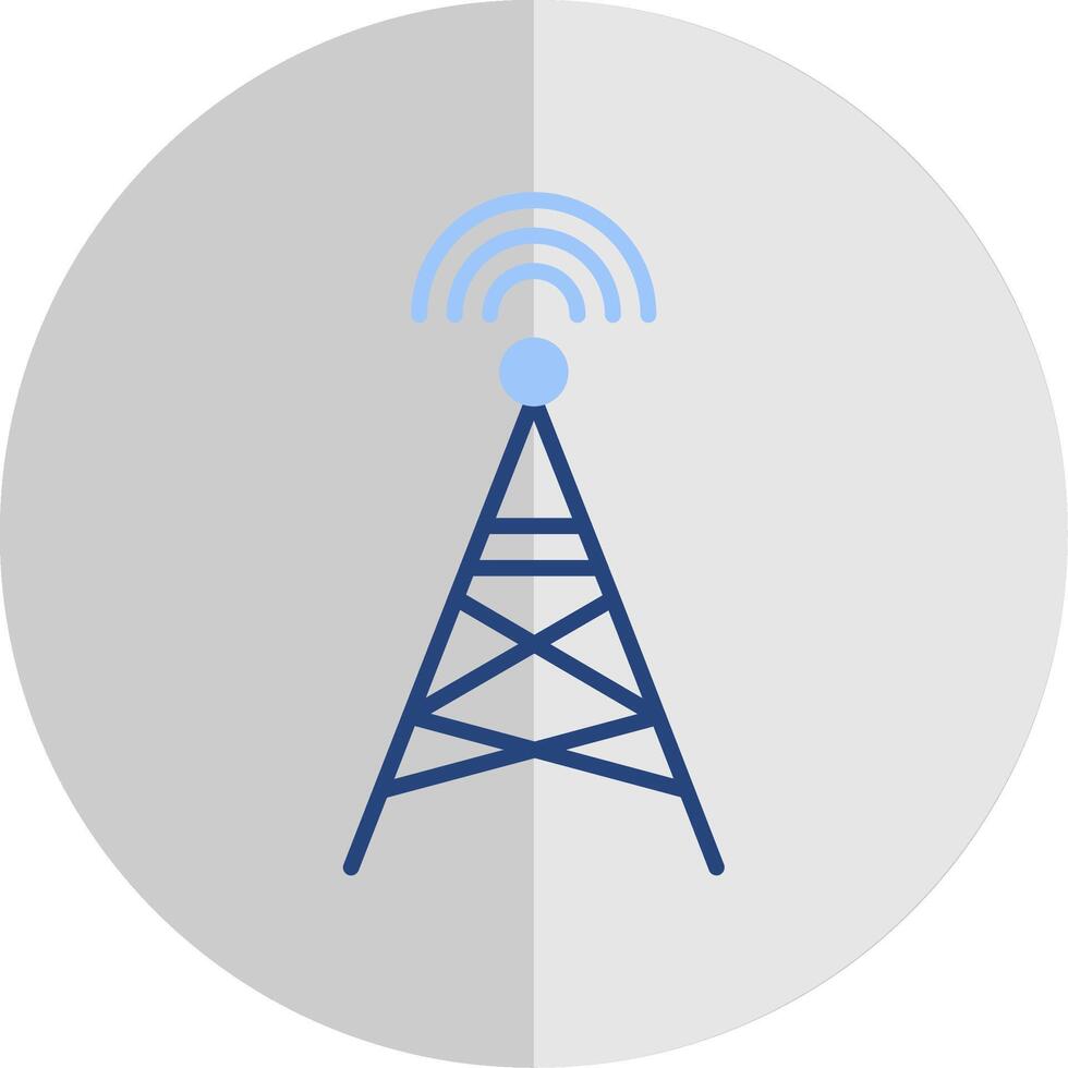 Radio Tower Flat Scale Icon Design vector