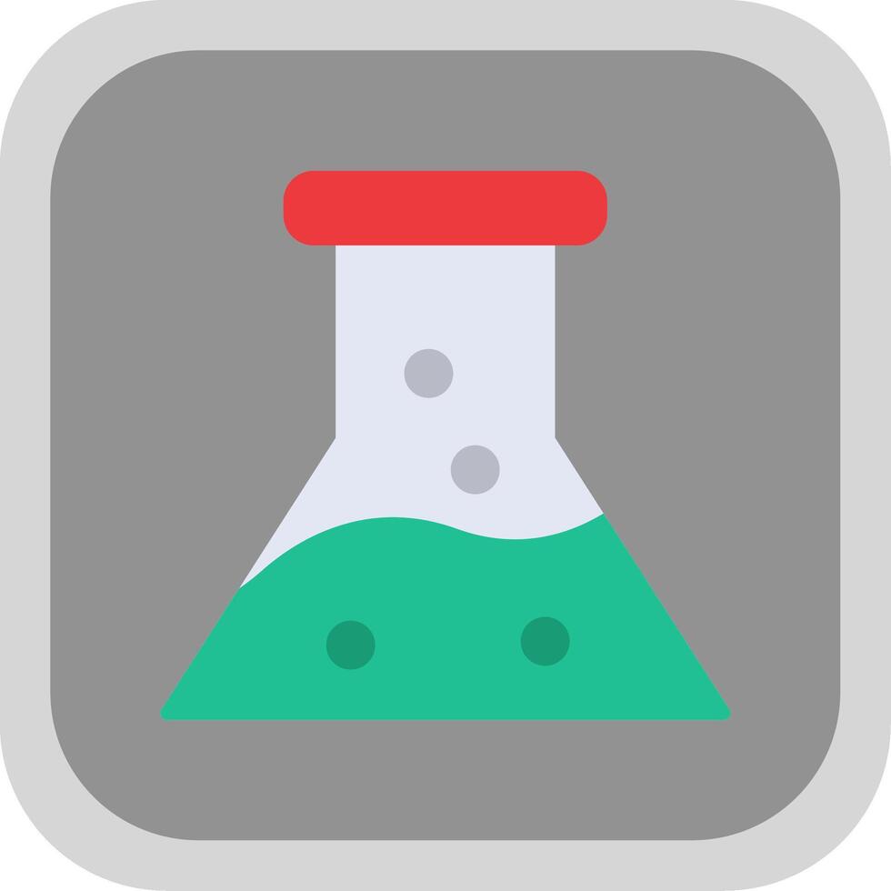 Flask Flat round corner Icon Design vector