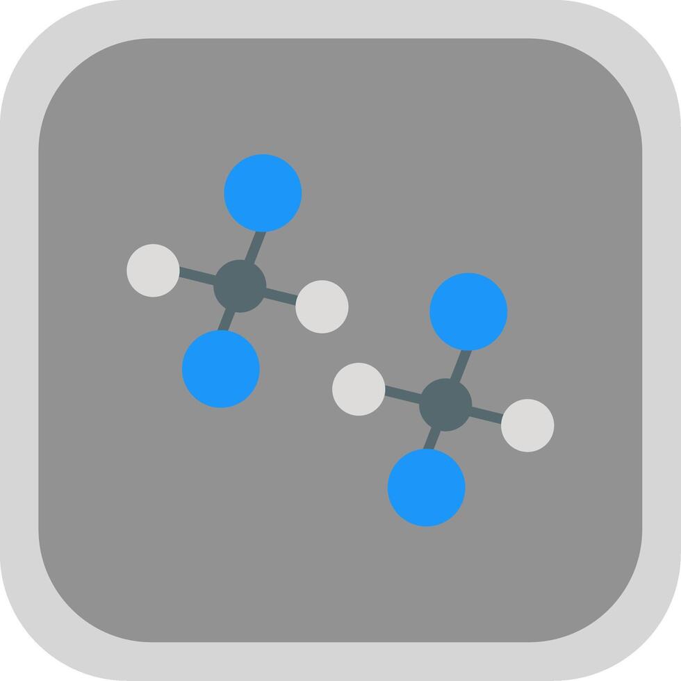 Molecules Flat round corner Icon Design vector