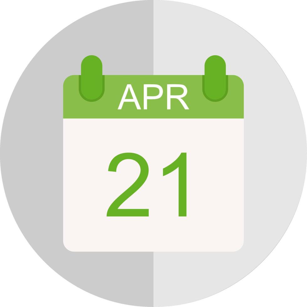 April Flat Scale Icon Design vector