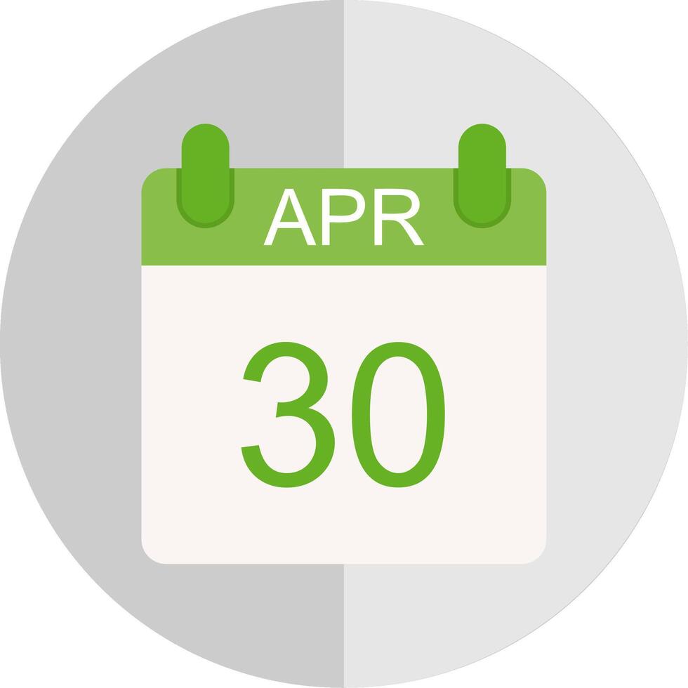 April Flat Scale Icon Design vector