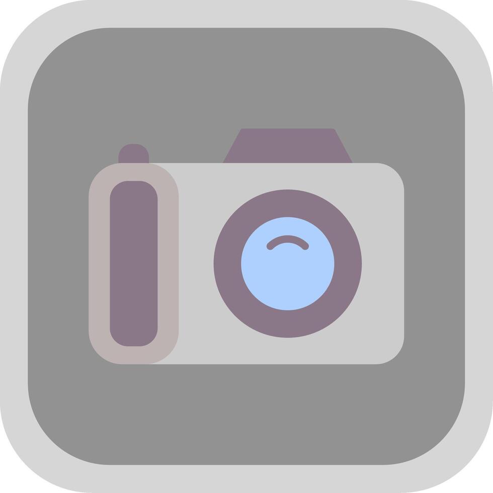 Camera Flat round corner Icon Design vector