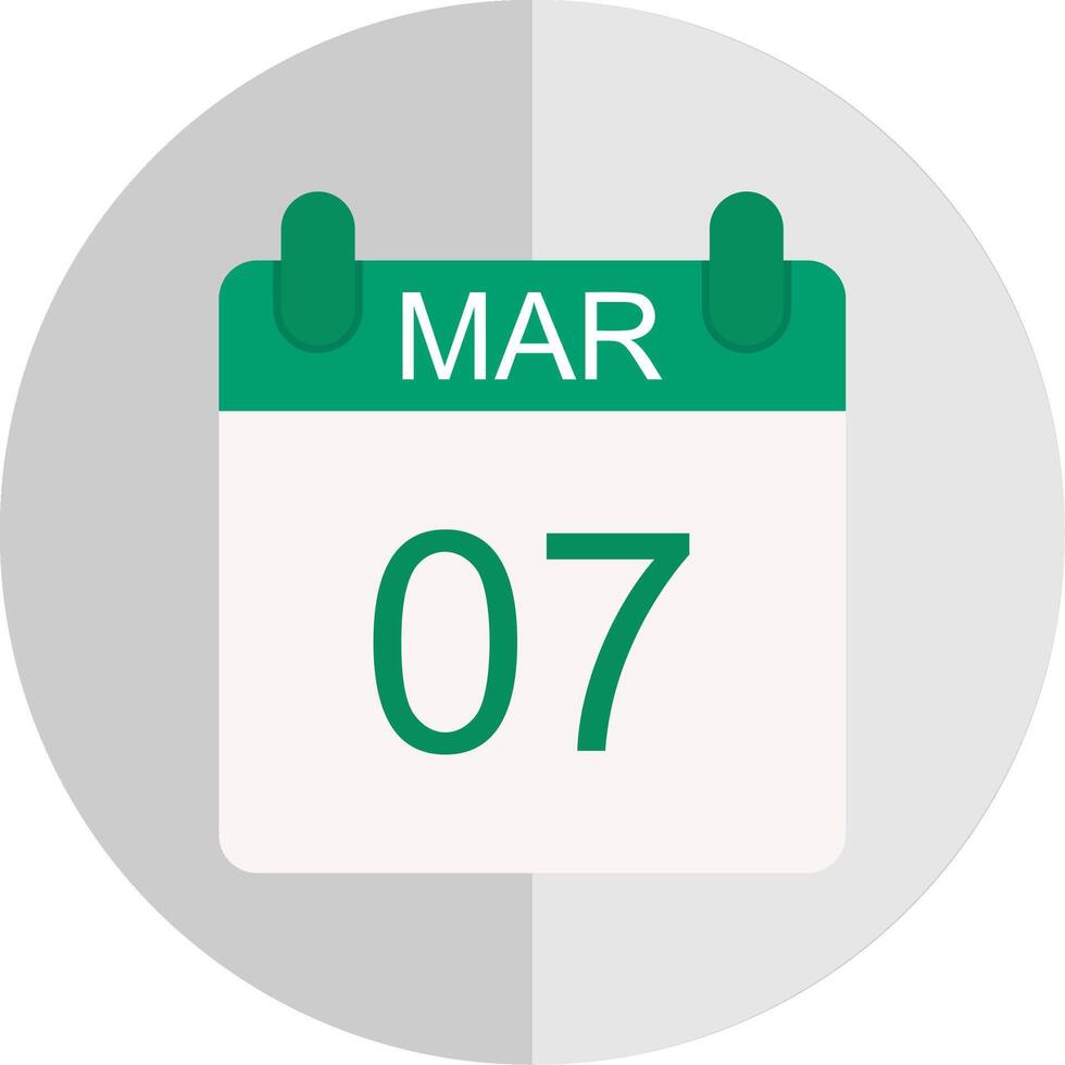March Flat Scale Icon Design vector