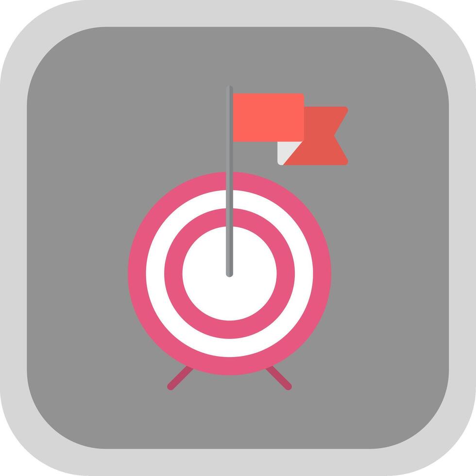Goals Flat round corner Icon Design vector