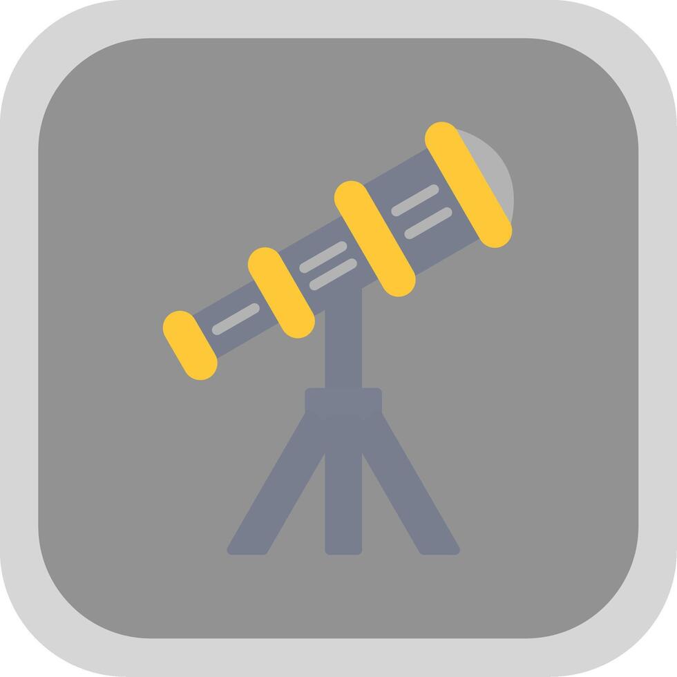 Telescope Flat round corner Icon Design vector