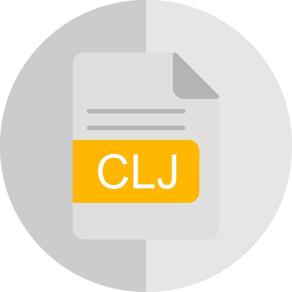 CLJ File Format Flat Scale Icon Design vector
