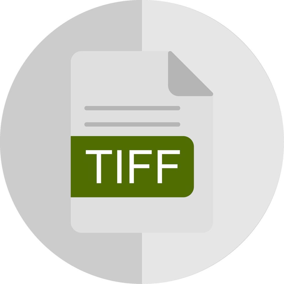 TIFF File Format Flat Scale Icon Design vector