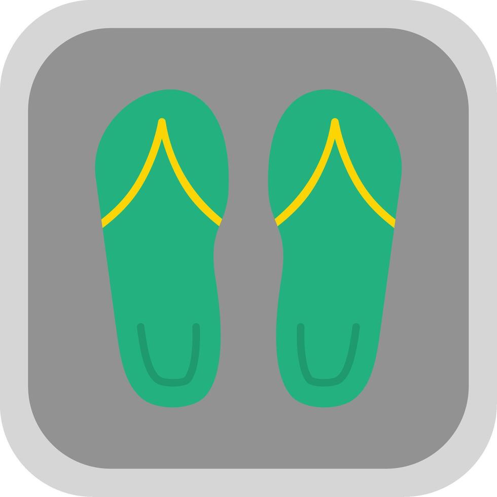 Sandals Flat round corner Icon Design vector