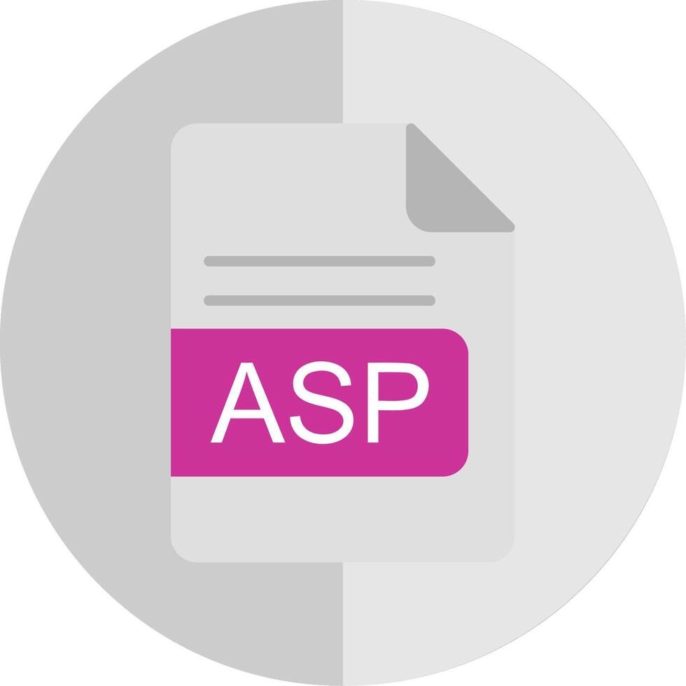 ASP File Format Flat Scale Icon Design vector