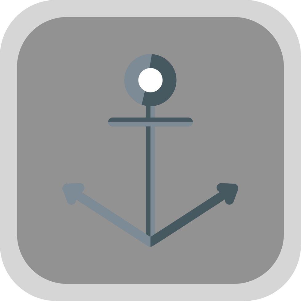 Anchor Flat round corner Icon Design vector