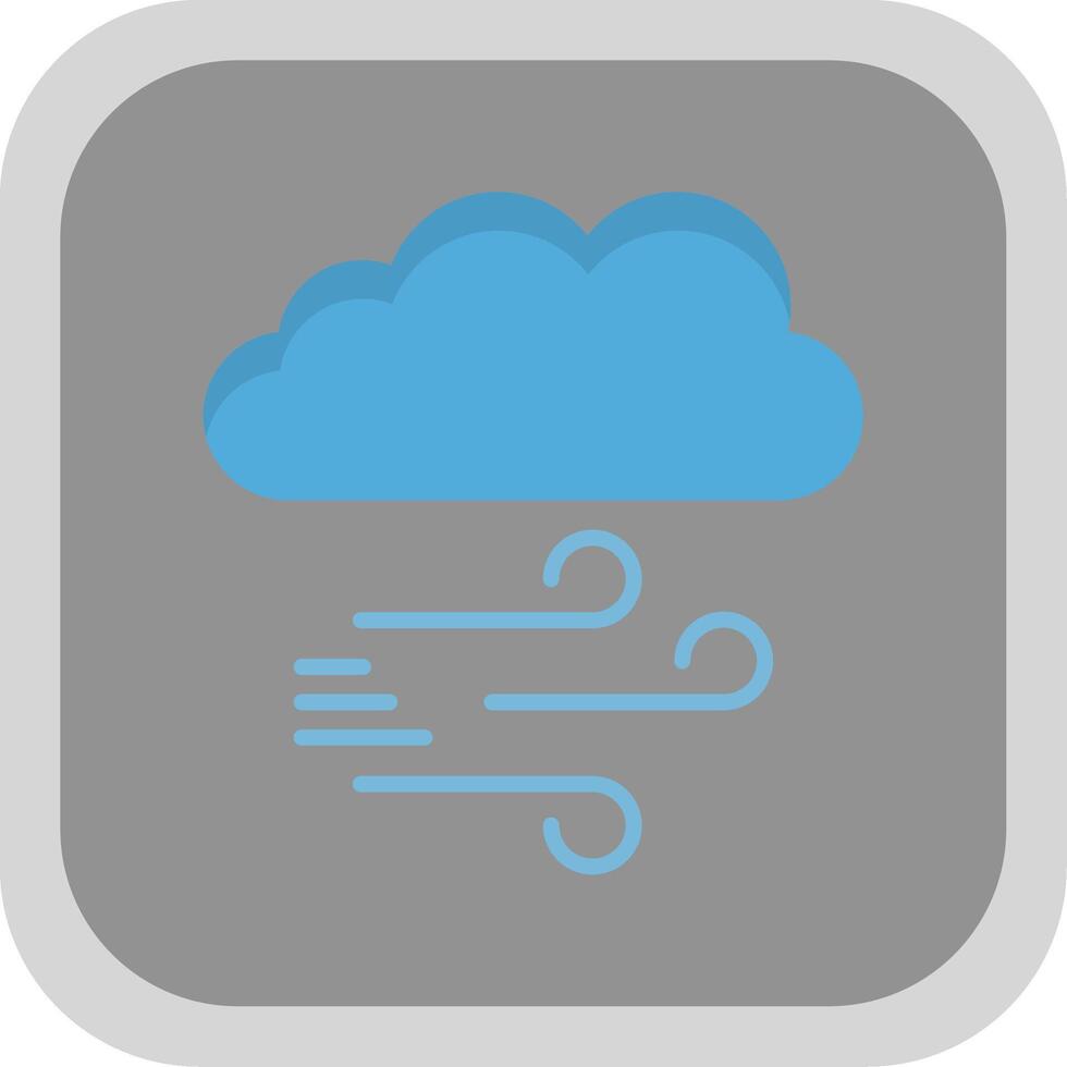 Windy Flat round corner Icon Design vector