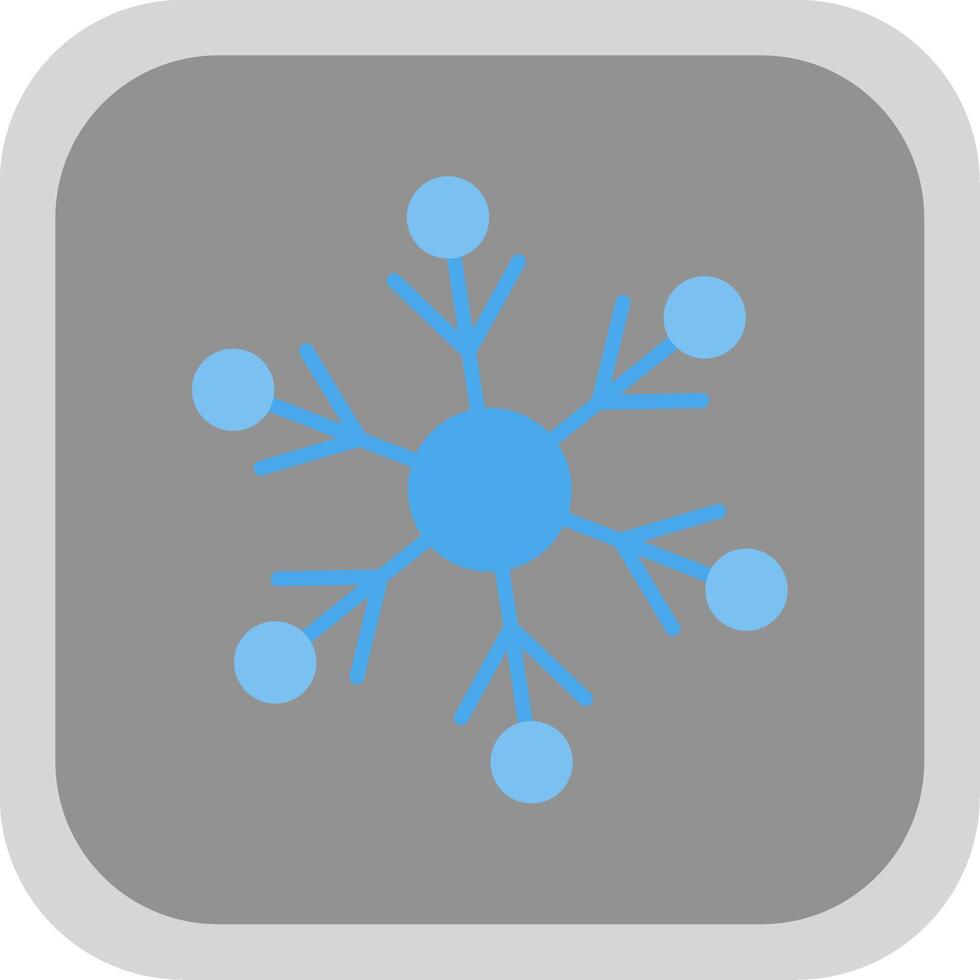 Snowflakes Flat round corner Icon Design vector