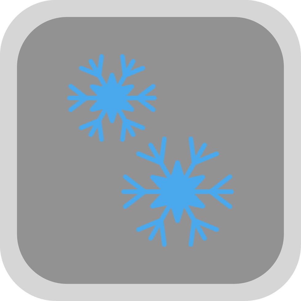 Snowflakes Flat round corner Icon Design vector